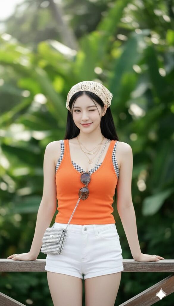 Cô gái đáng yêu dạo bước