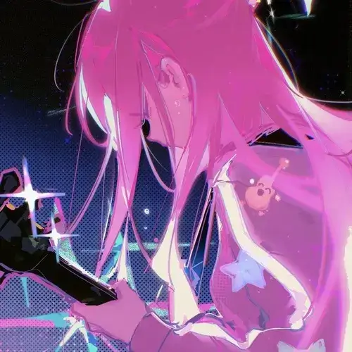 Avatar anime màu hồng nữ cute khiến profile trông dịu hẳn