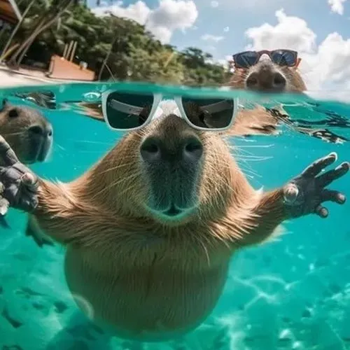 Hình avt cute capybara đơ mang vẻ dễ thương tự nhiên