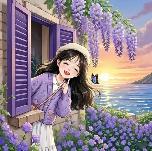Gam tím plum hòa ánh sáng mềm đầy cảm xúc