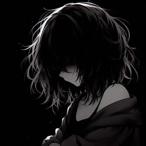 Kho 45 ảnh Avatar Sad Girl Trắng Đen Anime nhìn là thấy tâm trạng buồn bã