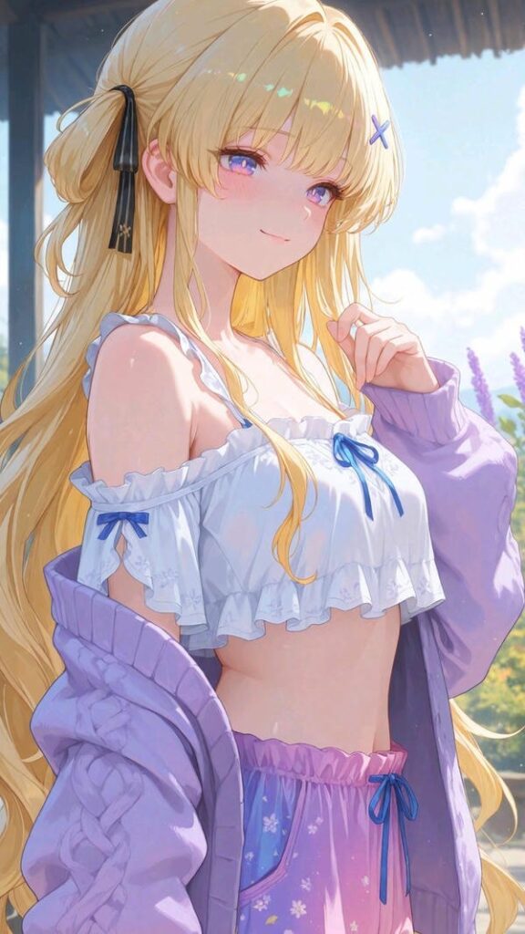 Hình ảnh anime dễ thương rạng rỡ