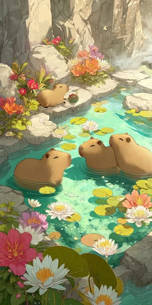95 Hình Nền Capybara cute cho điện thoại cực chill cho những ai thích thư thái chữa lành