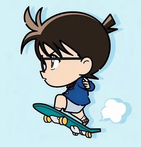 54 Ảnh Anime Conan Chibi Cute đầu to kính tròn mắt long lanh hợp làm ảnh đại diện
