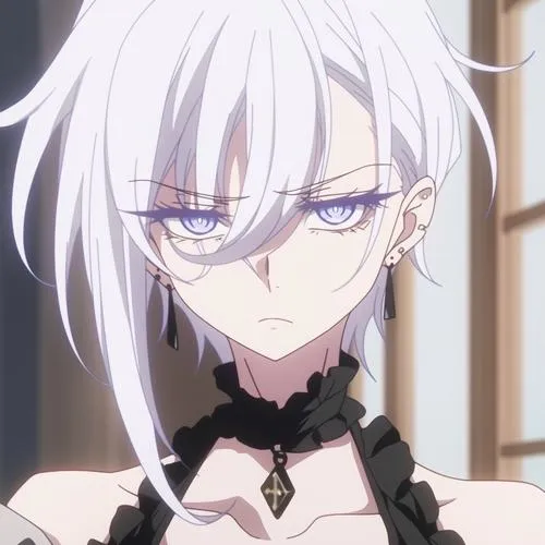 Gái anime tóc trắng khoác trang phục anime nhẹ tạo khí chất bí ẩn