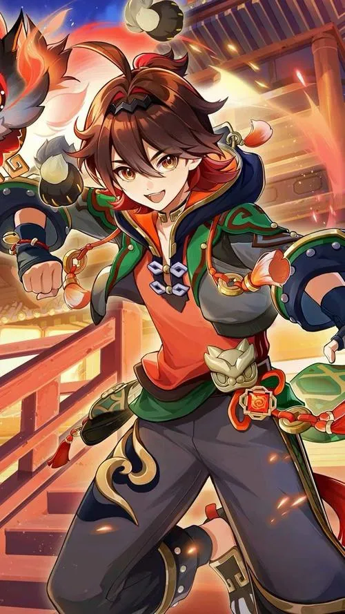 Ảnh bìa Gaming ngầu, trụ cột Hùng Uy toát khí thế, đầu sư tử cơ khí làm điểm nhấn trung tâm