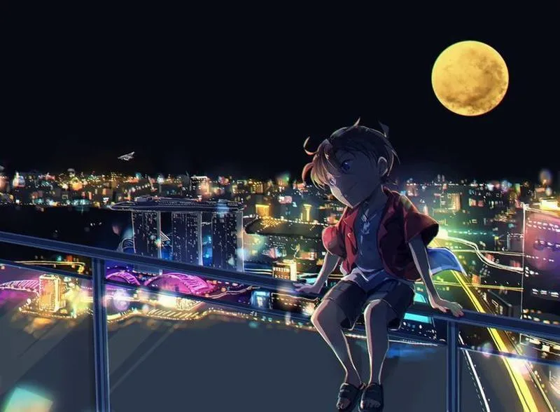 hinh nen may tinh conan cute ngau 40