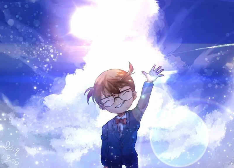 hinh nen may tinh conan cute ngau 47
